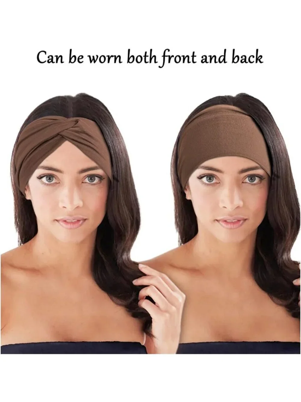 10 PCS Wide Hair Wraps for Women - Extra Stretch Turban Headbands for Sports